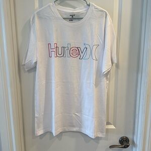 Hurley White Graphic T-Shirt for Men